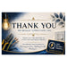 A square promotional thank-you graphic for an electrical project, featuring a glowing light bulb, wire tools, an outlet, and decorative text reading 'THANK YOU WE REALLY APPRECIATE YOU' with 'Safe, Reliable. Powerful.