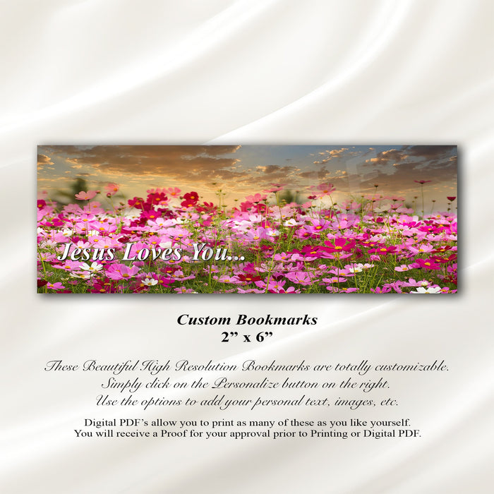 Cosmos Flowers Bookmark
