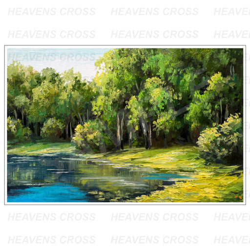 Lake in the forest Oil Painting