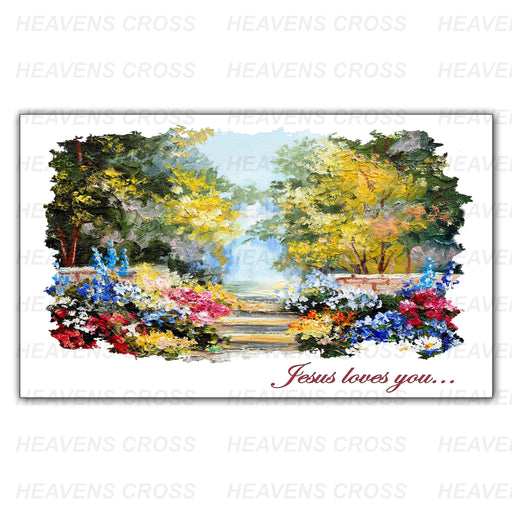 Landscape with Flowers Post Card