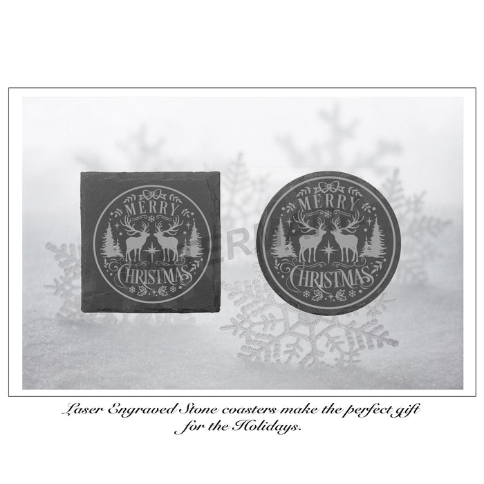 Merry Christmas Stone Coasters