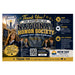 A promotional thank-you flyer for the National Honor Society, featuring a dark blue background with gold and white text, school building imagery, student portraits, and New Day Printers branding and contact details.