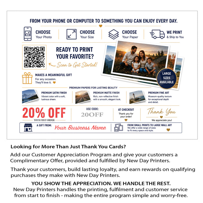 Promotional Thank you card
