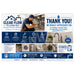A promotional flyer or brochure for Clear Flow Plumbing, featuring a plumber working under a sink, text reading 'THANK YOU! WE REALLY APPRECIATE YOU,' service icons, plumbing service photos, and contact information.