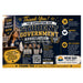 A promotional thank-you flyer for the Student Government Association (SGA) featuring a dark navy and gold design with text, icons, and photos of students and teachers. The flyer includes sections for shopping at New Day Printers, supporting the SGA, and making a difference, with a QR code and contact information.