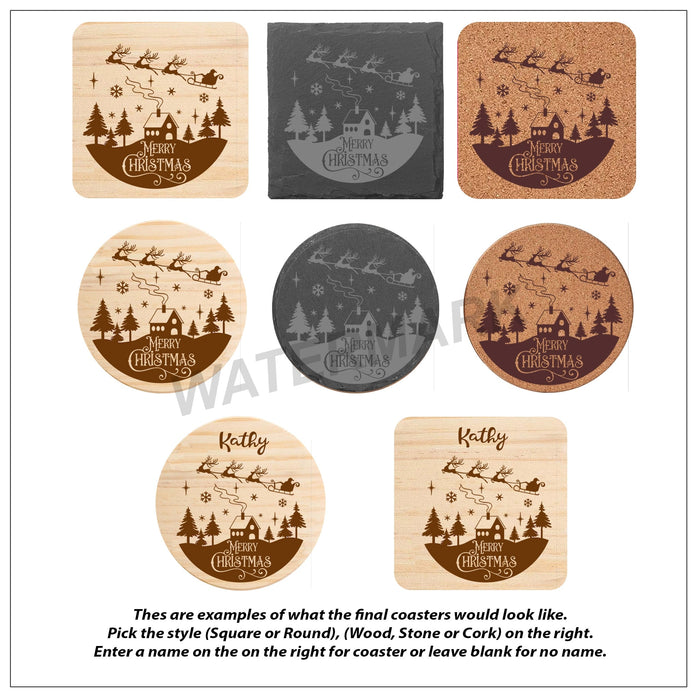 Santa Stone Coasters