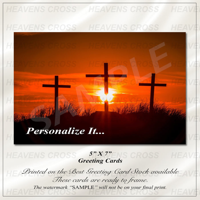 Three Crosses Greeting Card
