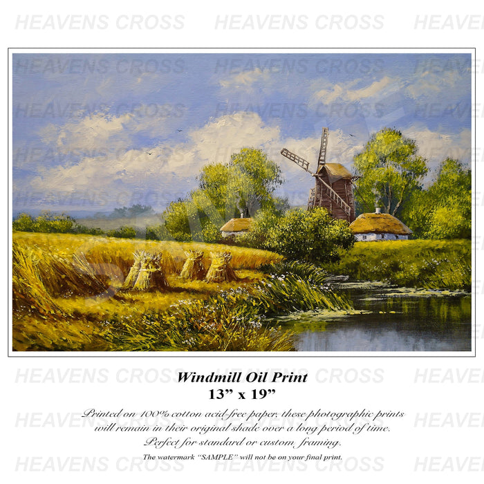 Windmill Oil Painting