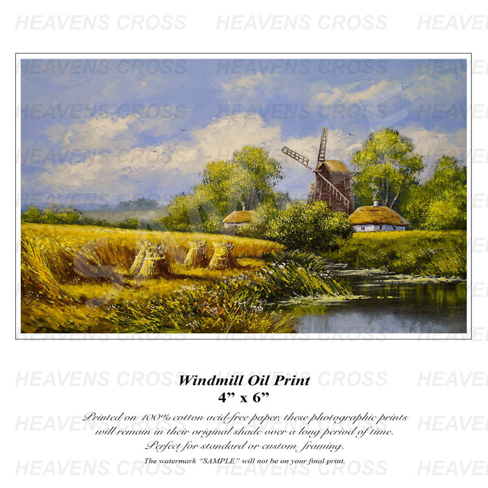 Windmill Oil Painting