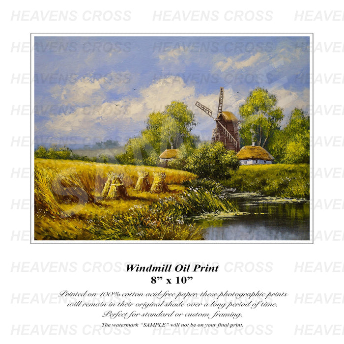 Windmill Oil Painting