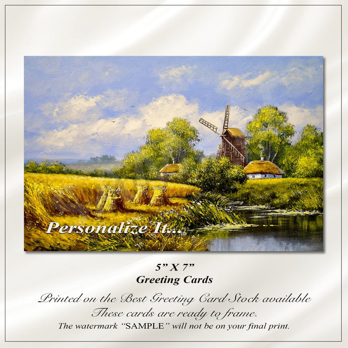 Windmill Greeting Card
