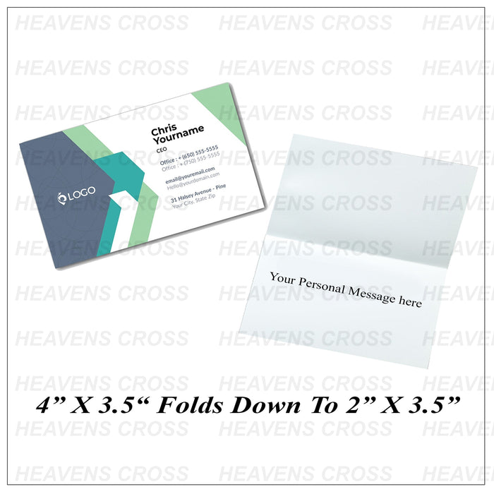 Folded Business Cards 4" X 3.5"