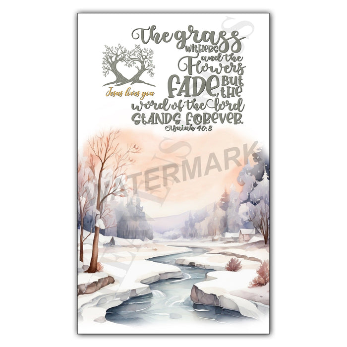 The word of the Lord Wall Decor River in Winter 8"X13"